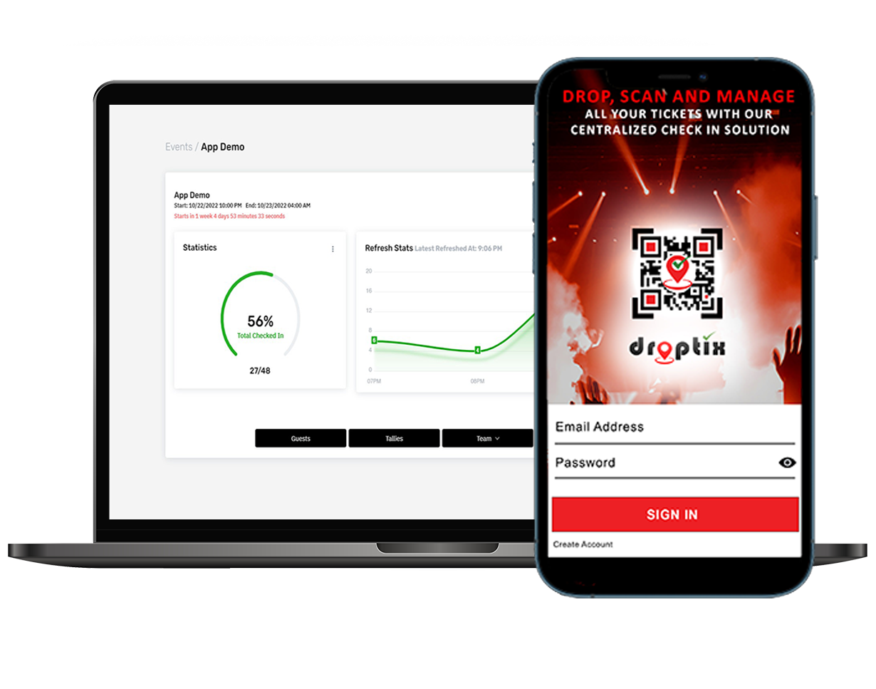 DropTix Event Ticketing Dashboard