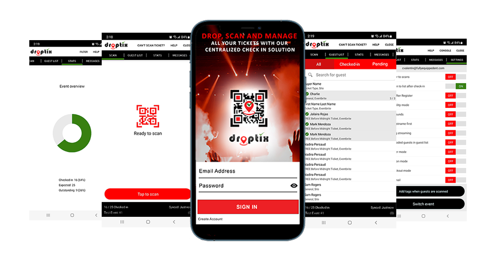 DropTix Ticket Scanner App